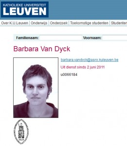 Barbara Van Dyck : "ne travaille plus avec nous depuis le 2 juin"